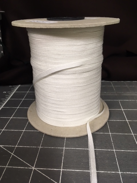 White Rayon Middy Braid 288 yards at 3/16inch